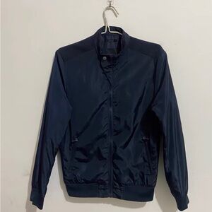 Zara Men's Dark Blue Bomber Jacket